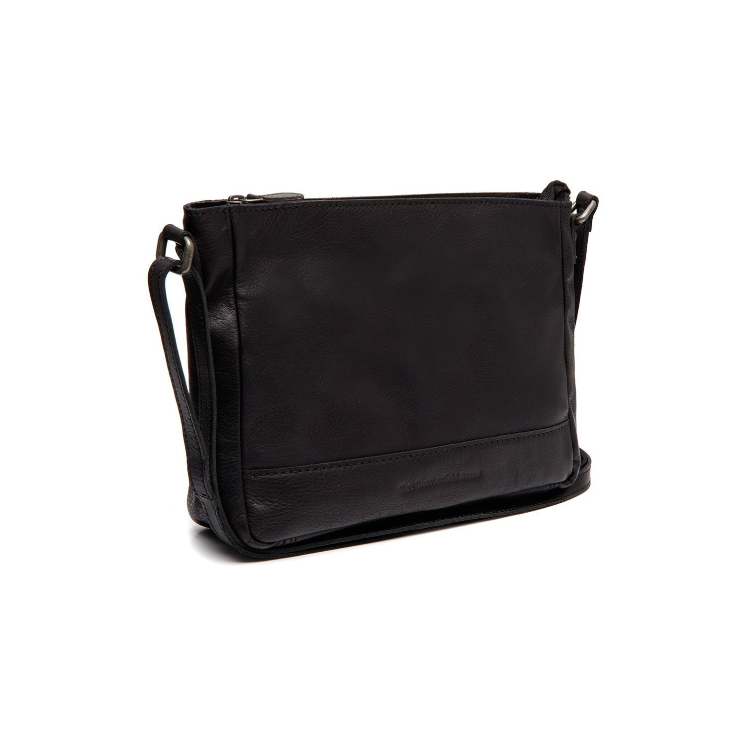 Black Leather Crossbody Bag Weimar, front view