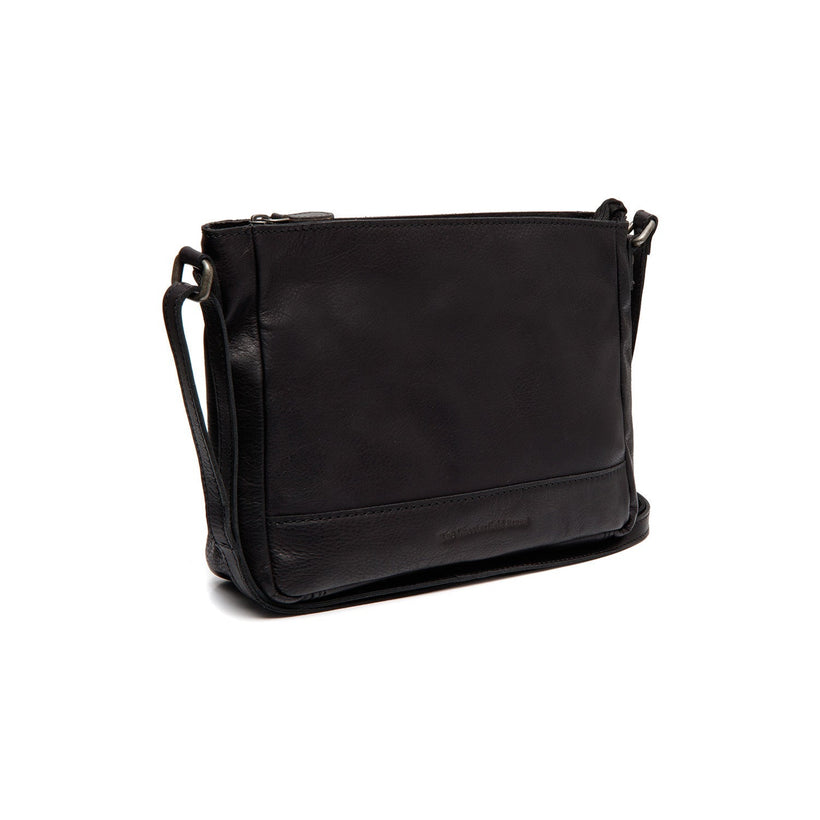 Black Leather Crossbody Bag Weimar, front view