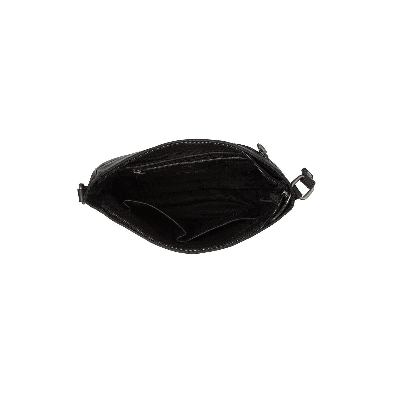 Black Leather Crossbody Bag Weimar, product view 3