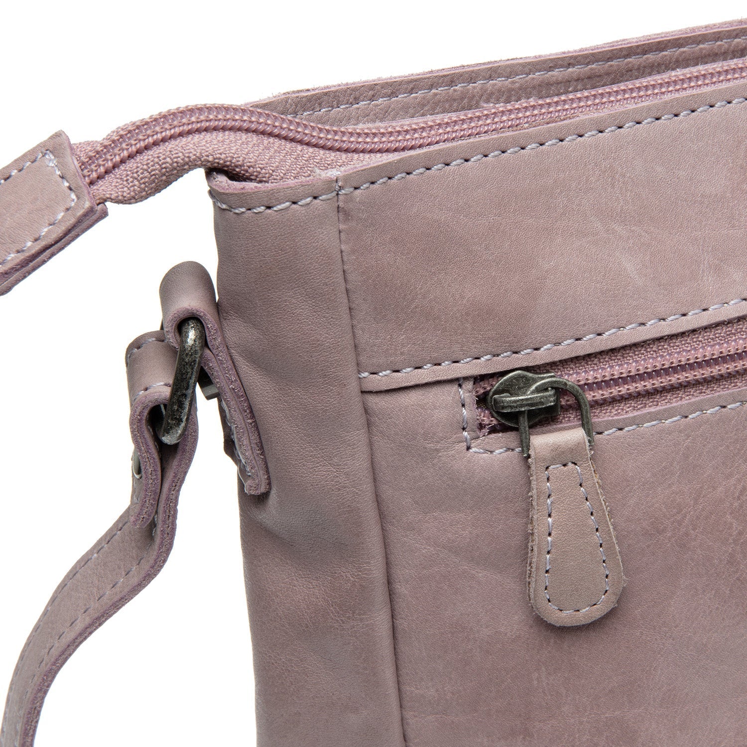 Lavender Lilac Leather Crossbody Bag Weimar, product view 2