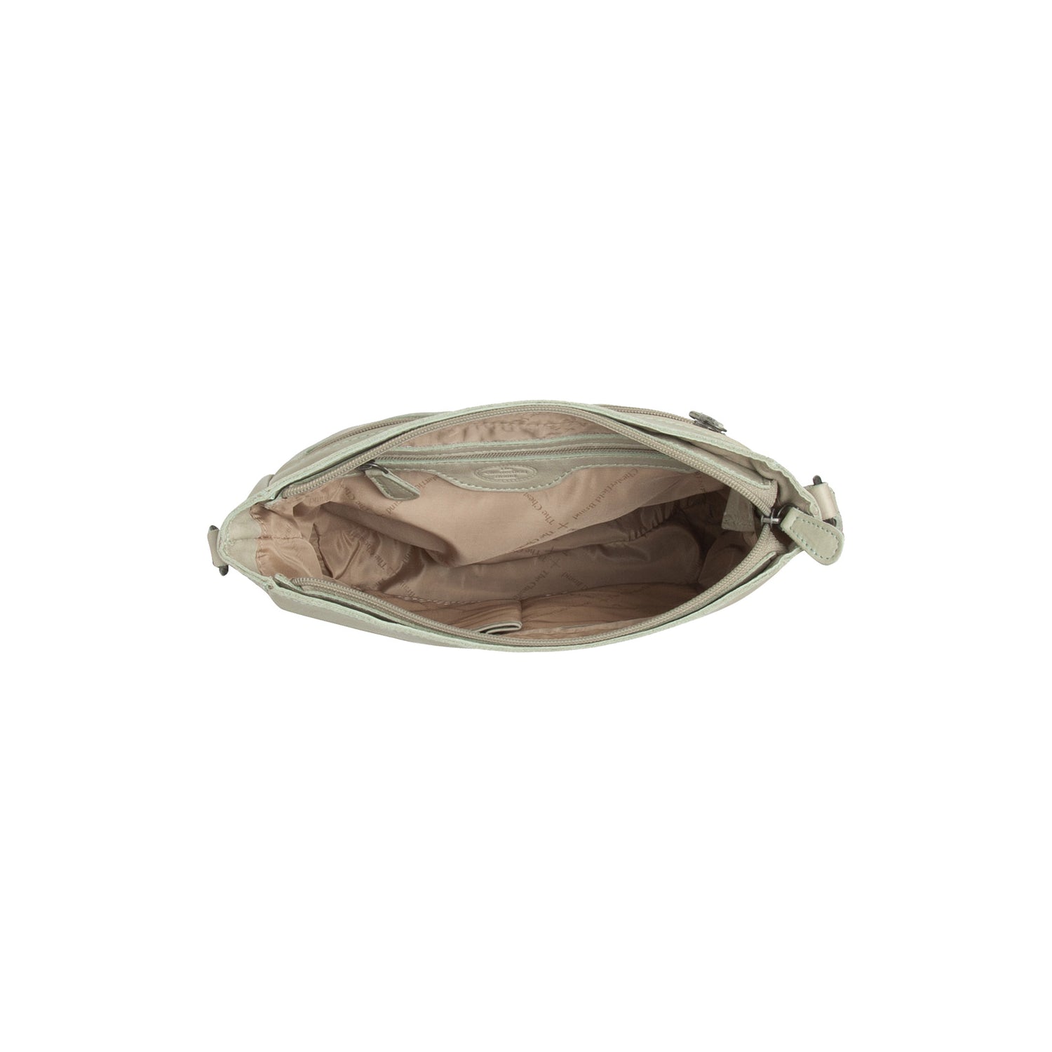 Ocean Green Leather Crossbody Bag Weimar, detail view 1