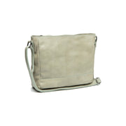 Ocean Green Leather Crossbody Bag Weimar, front view