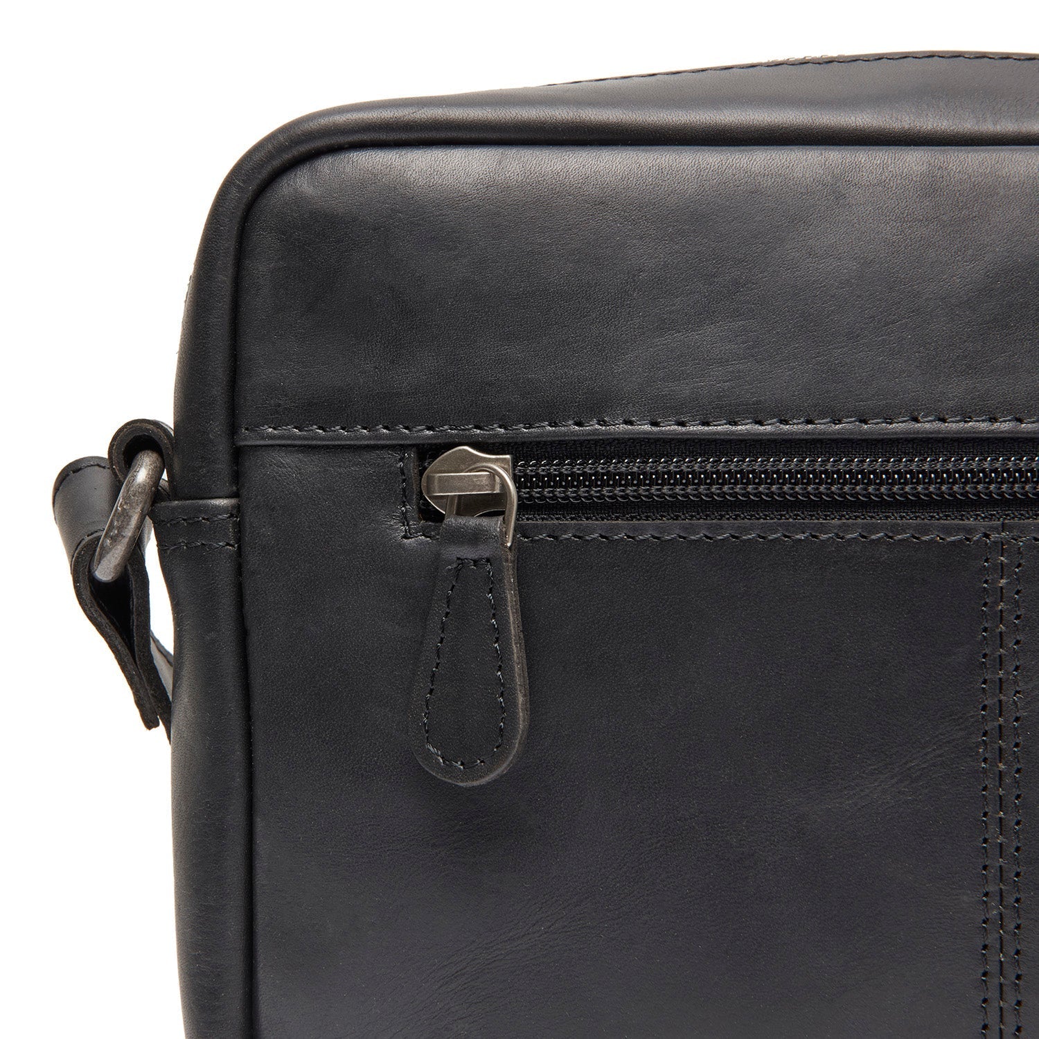 Black Leather Crossbody Bag Westmere, detail view 4