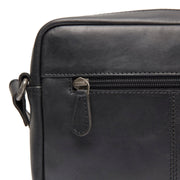 Black Leather Crossbody Bag Westmere, detail view 4
