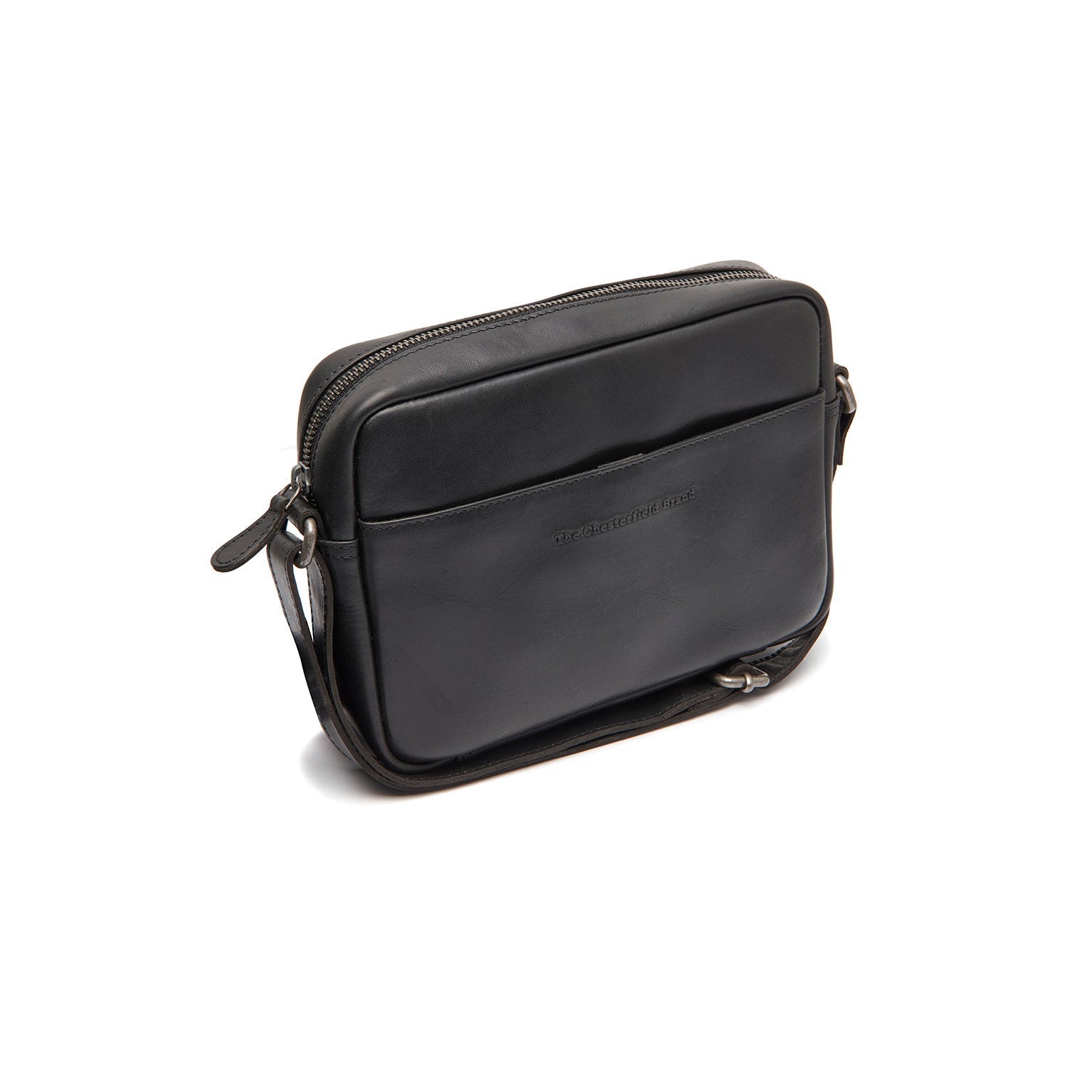 Black Leather Crossbody Bag Westmere, front view