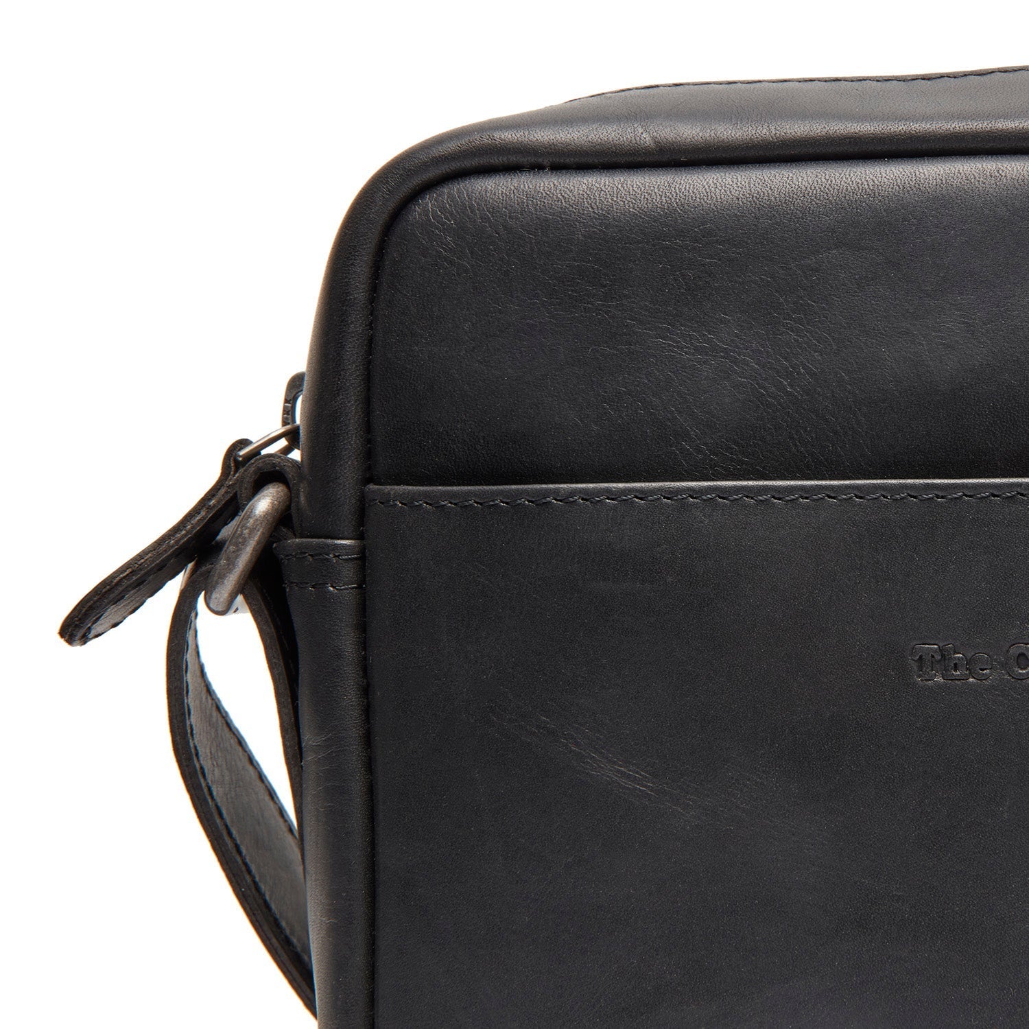 Black Leather Crossbody Bag Westmere, product view 3