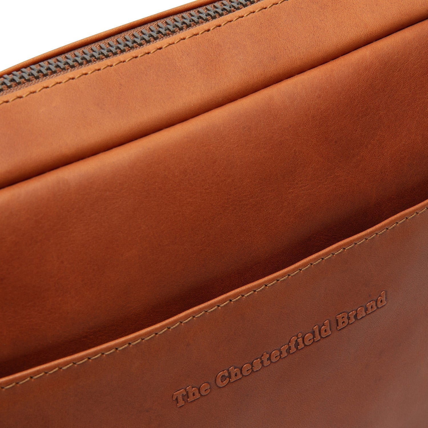 Cognac Leather Crossbody Bag Westmere, product view 3