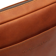 Cognac Leather Crossbody Bag Westmere, product view 3