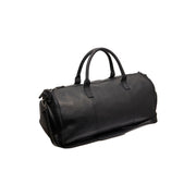 Black Leather Garment Bag Finlay, front view