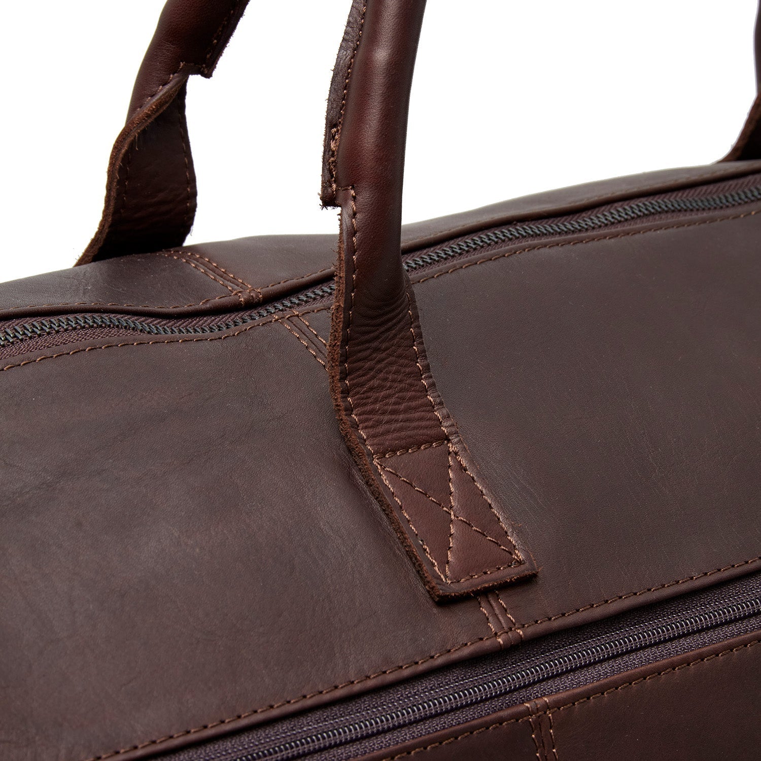 Brown Leather Garment Bag Finlay, detail view 1