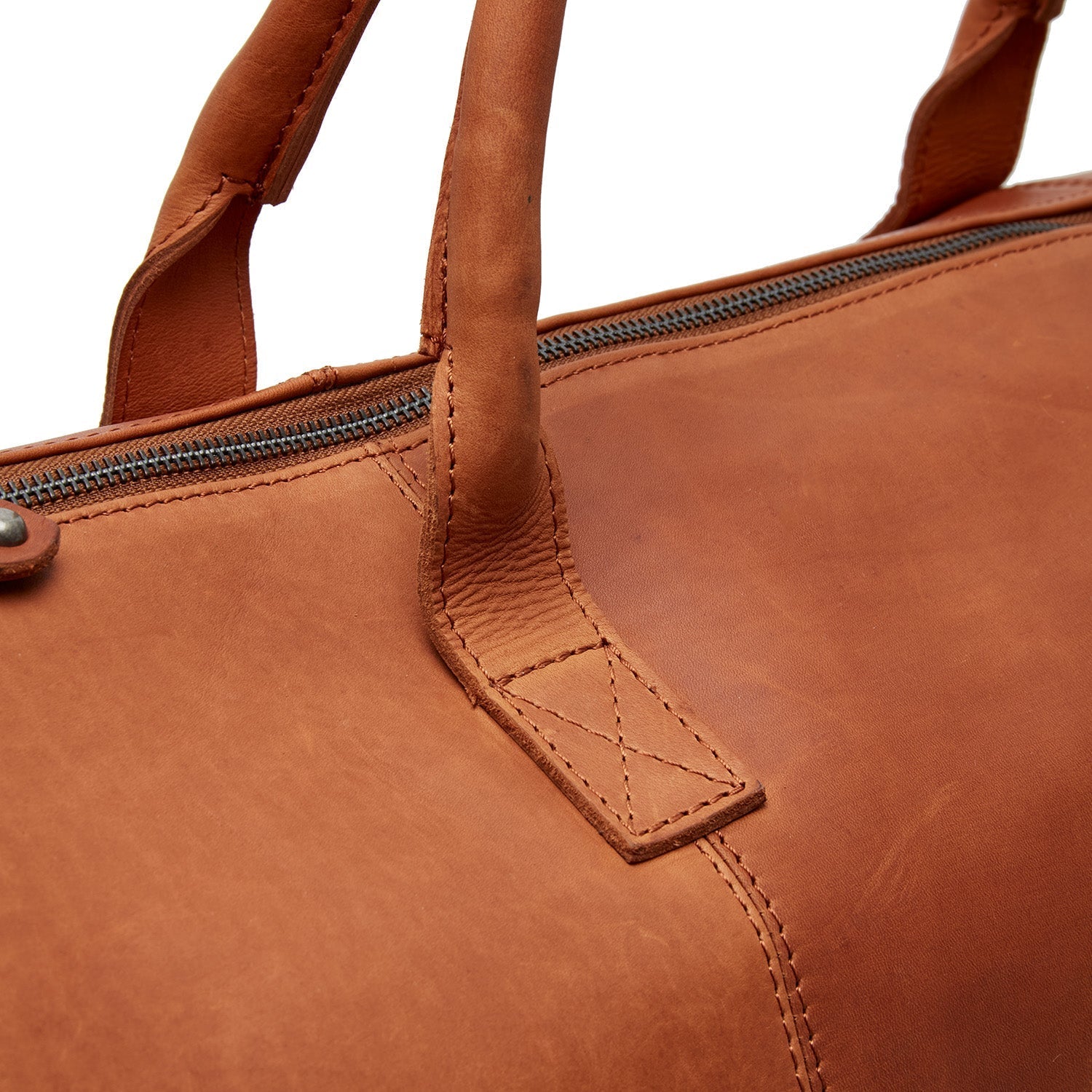 Cognac Leather Garment Bag Finlay, detail view 1
