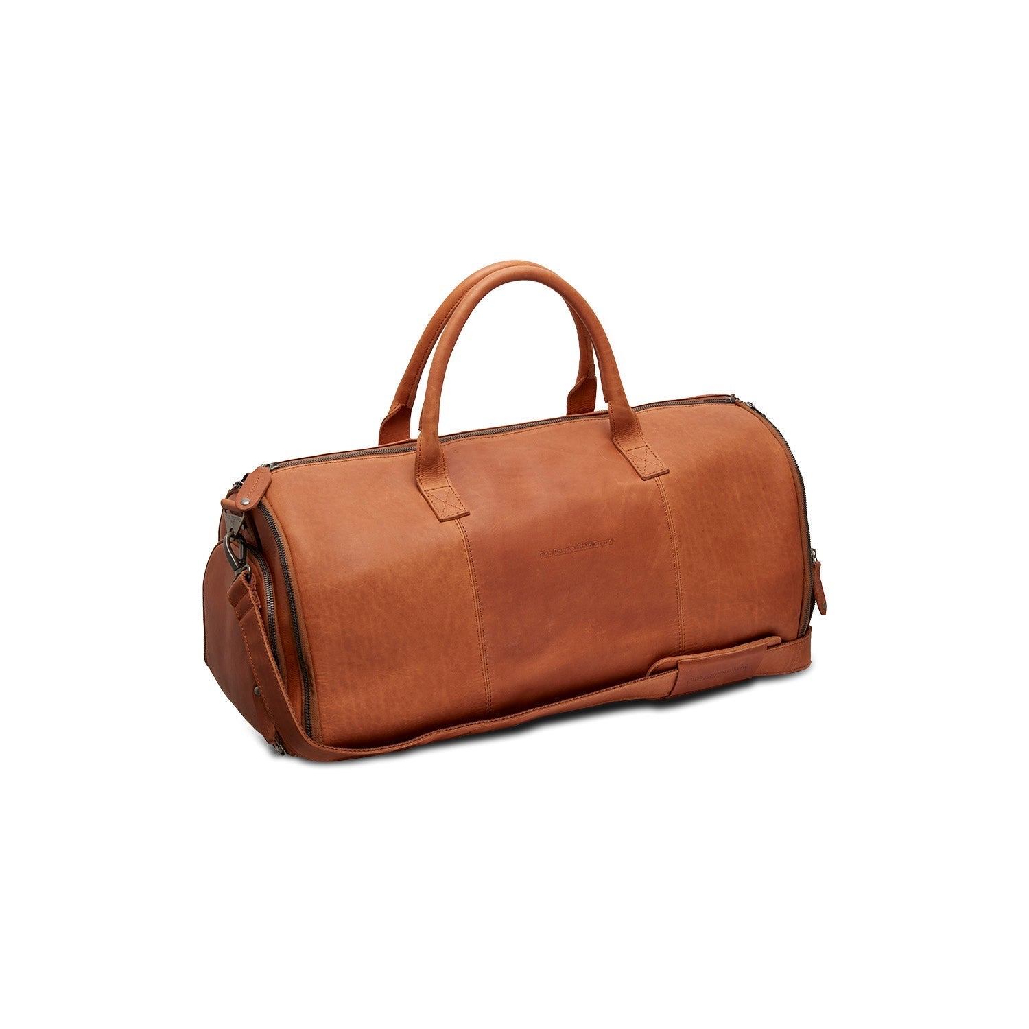 Cognac Leather Garment Bag Finlay, front view