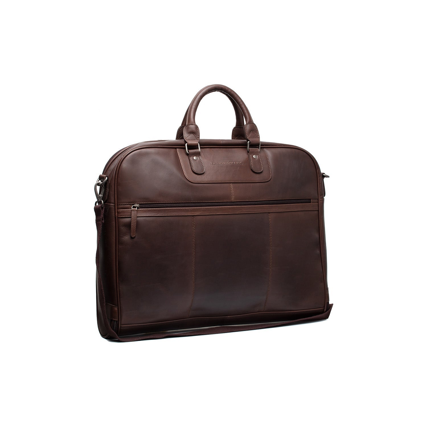 Brown Leather Garment Bag Josh, front view