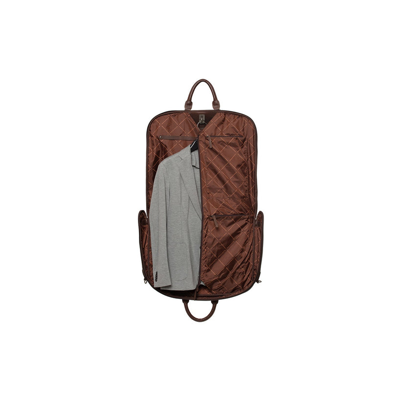 Brown Leather Garment Bag Josh, front view