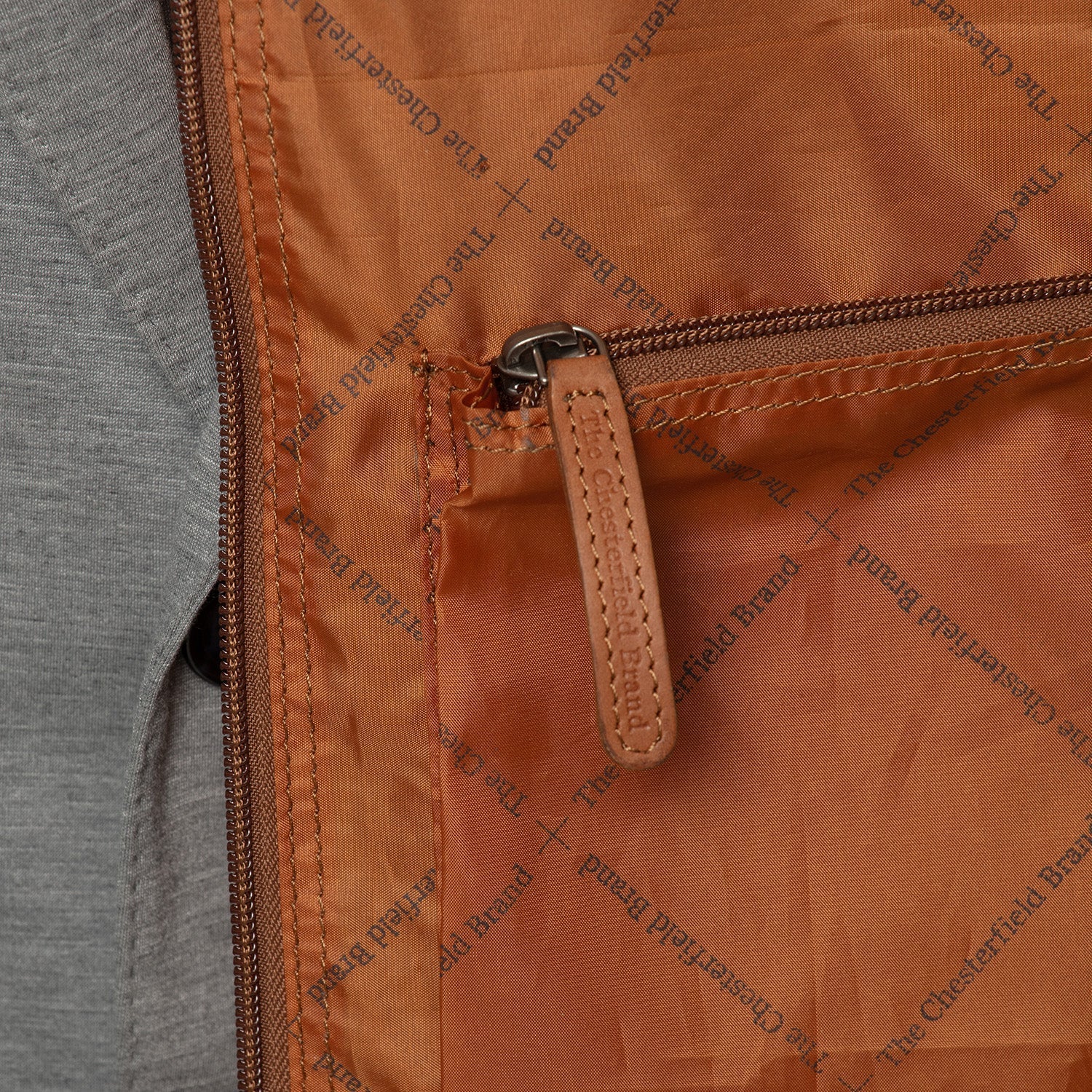 Cognac Leather Garment Bag Josh, detail view 6