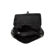Black Leather Handbag Angera, detail view 1