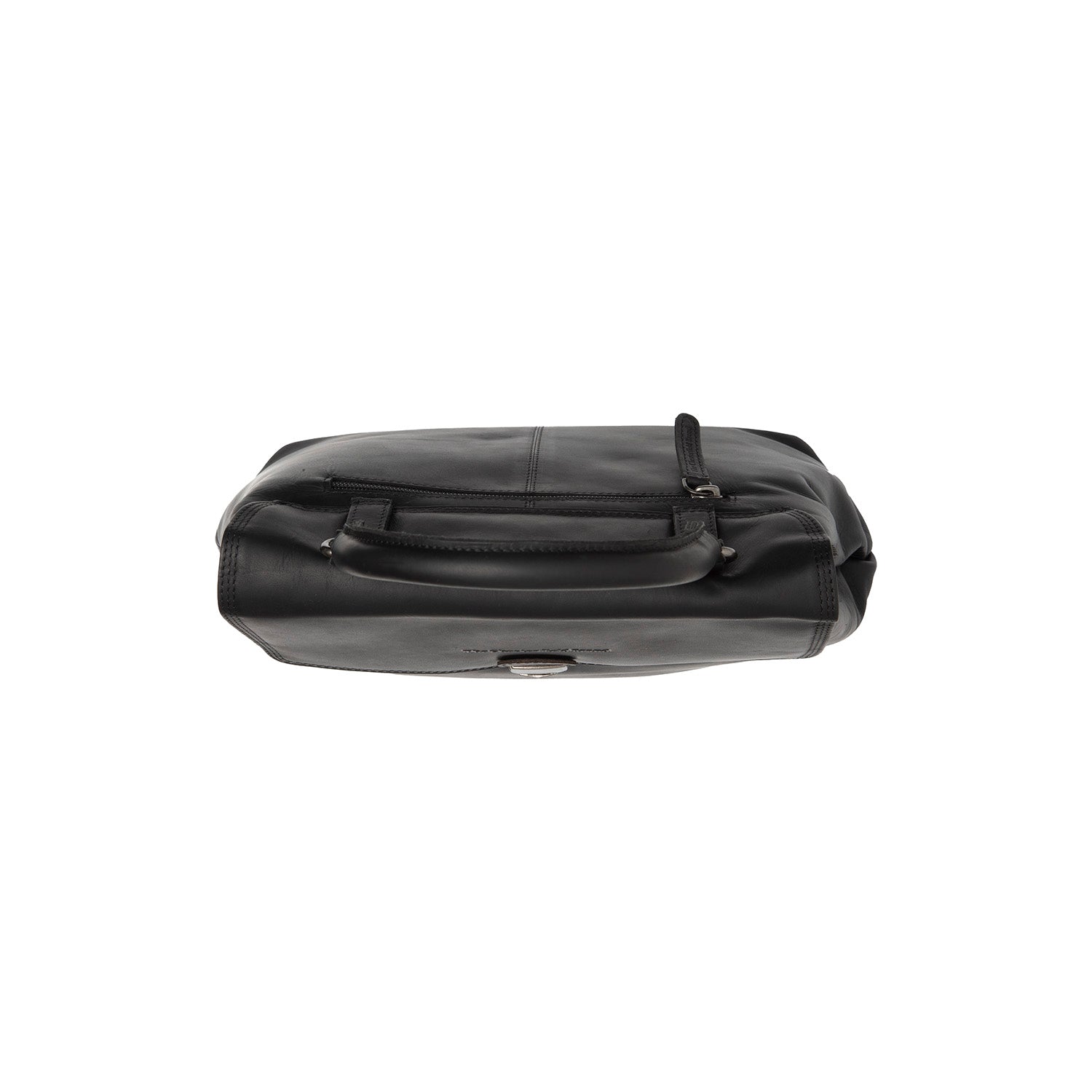Black Leather Handbag Angera, product view 3