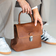Cognac Leather Handbag Angera, product view 2