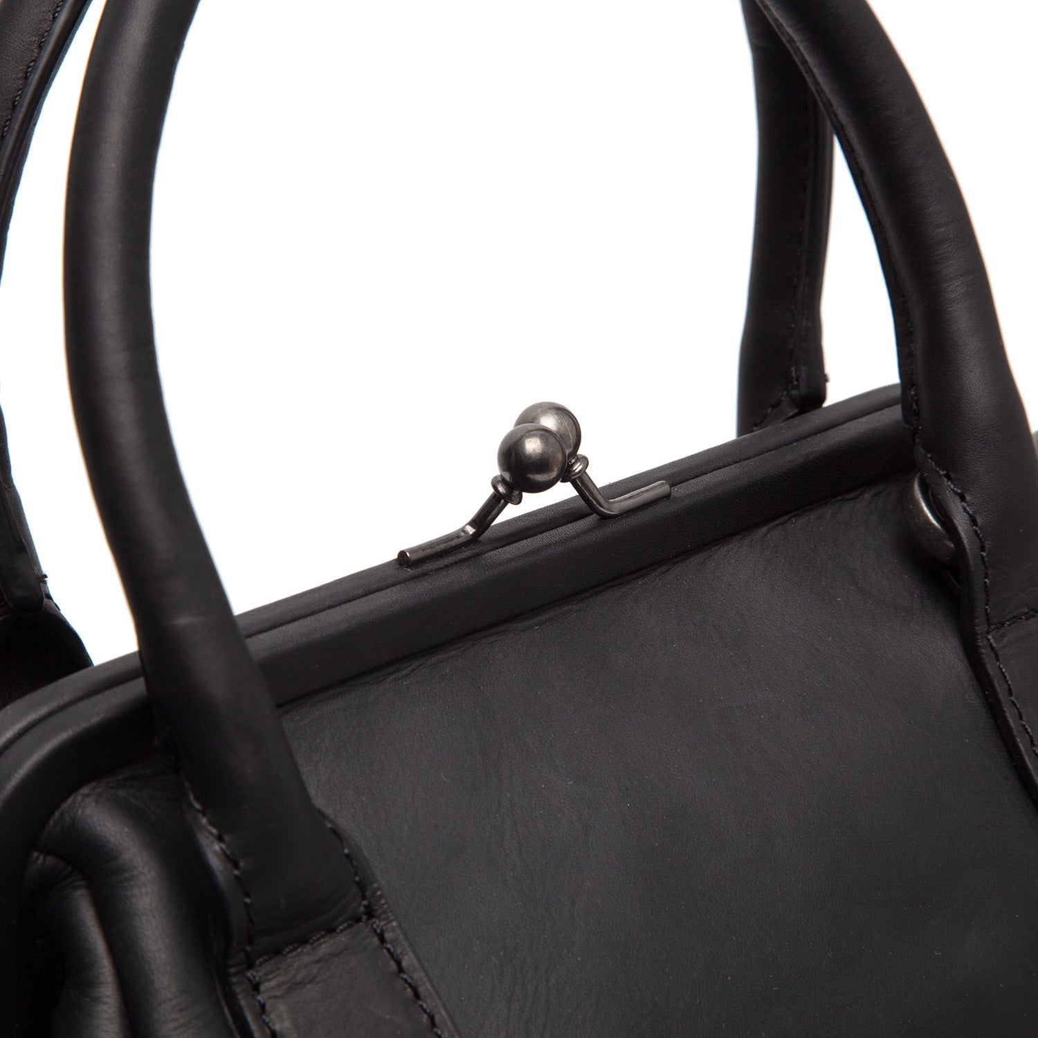 Black Leather Handbag Chili, product view 2