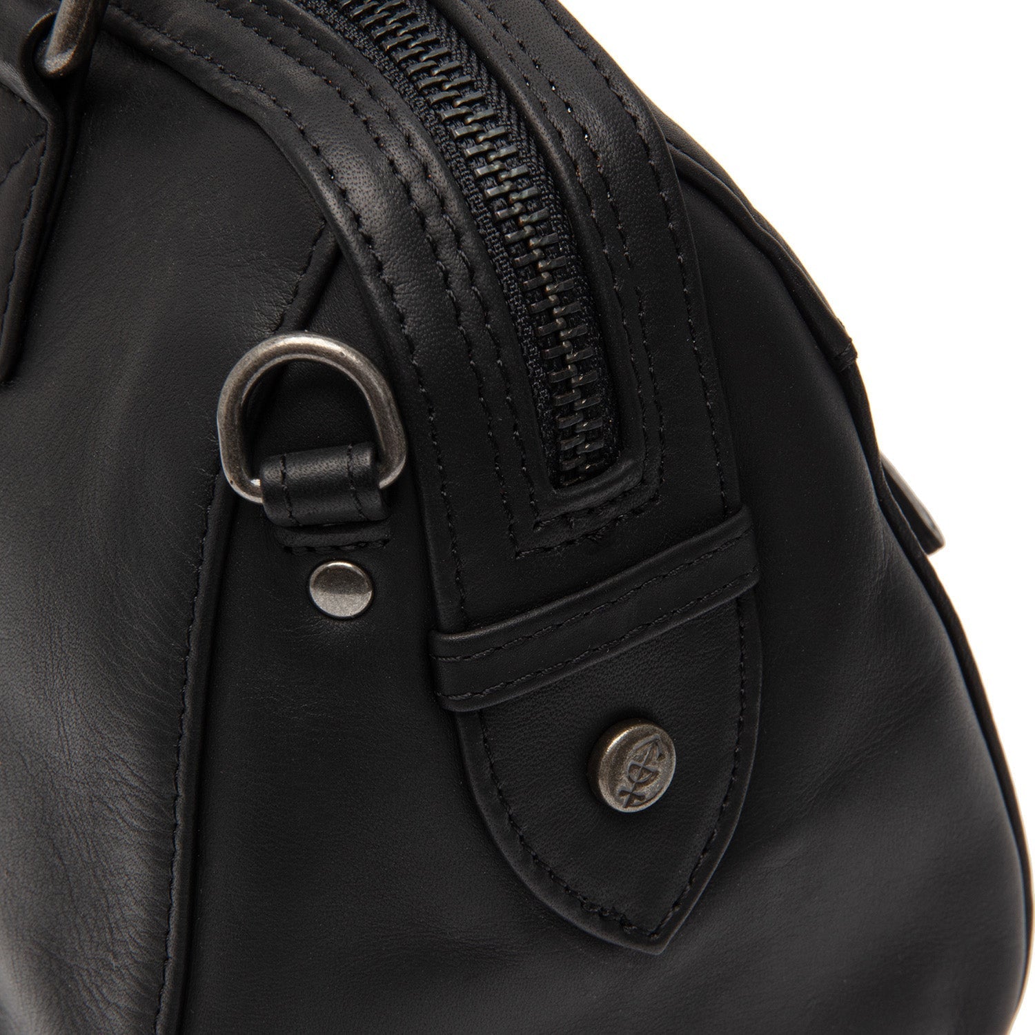 Black Leather Handbag Dalford, detail view 1