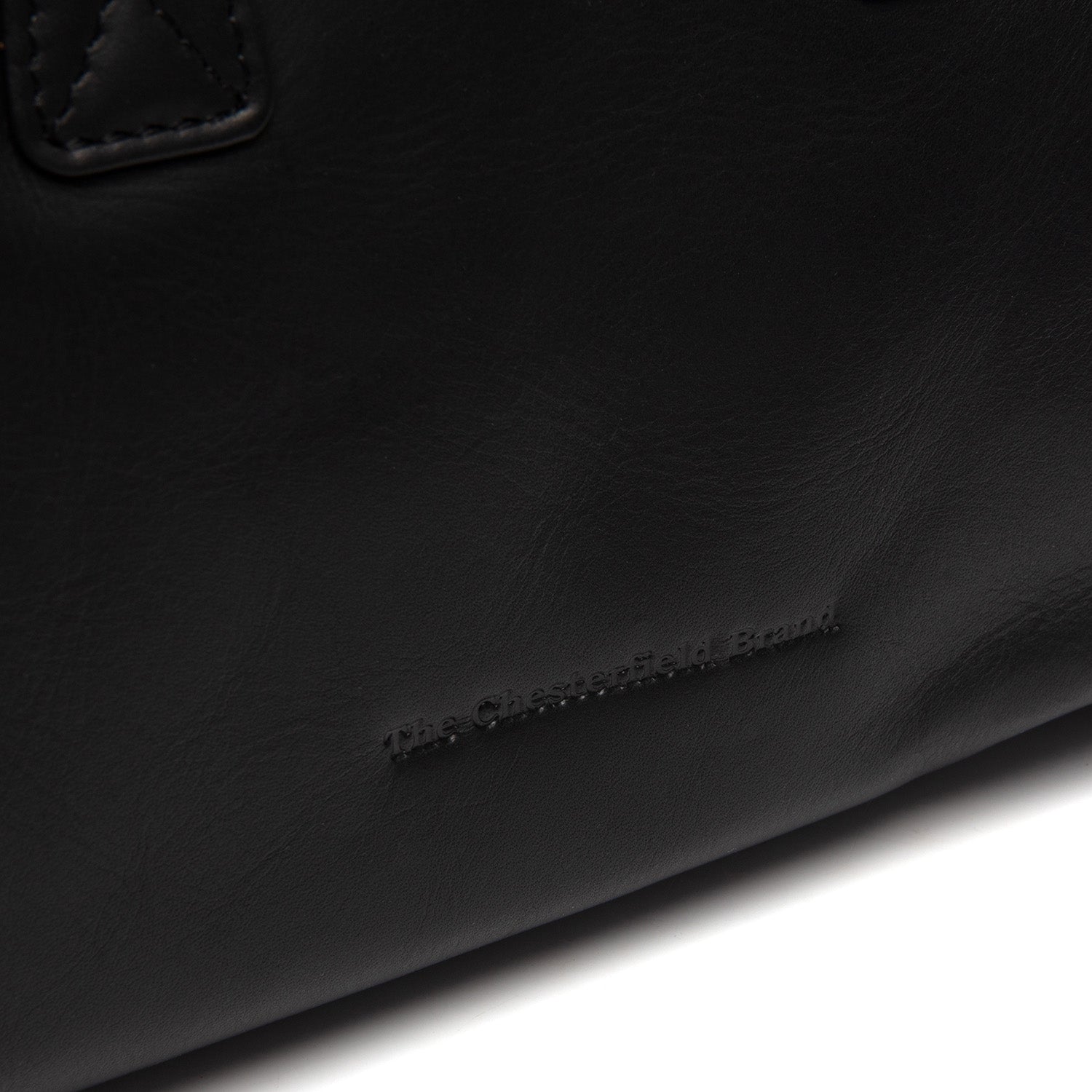 Black Leather Handbag Dalford, detail view 3