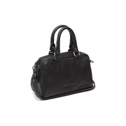 Black Leather Handbag Dalford, front view