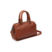 Cognac Leather Handbag Dalford, front view