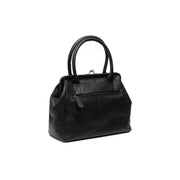 Black Leather Handbag Dorin, detail view 4