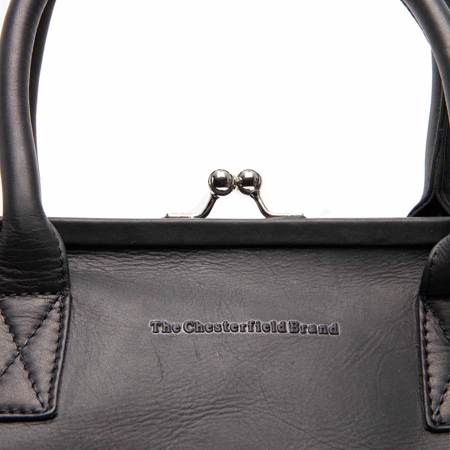 Black Leather Handbag Dorin, product view 2