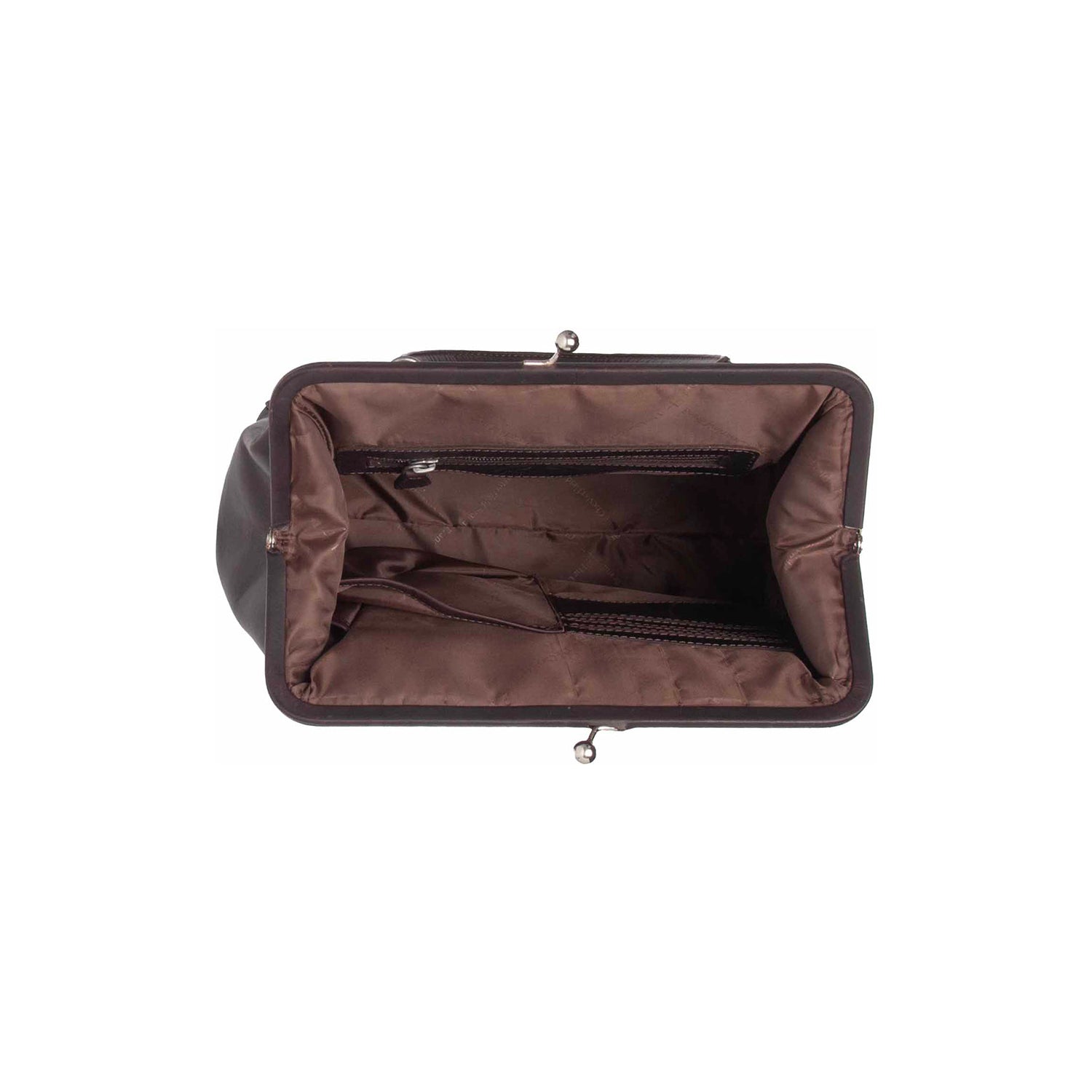 Brown Leather Handbag Dorin, detail view 4
