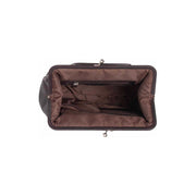 Brown Leather Handbag Dorin, detail view 4
