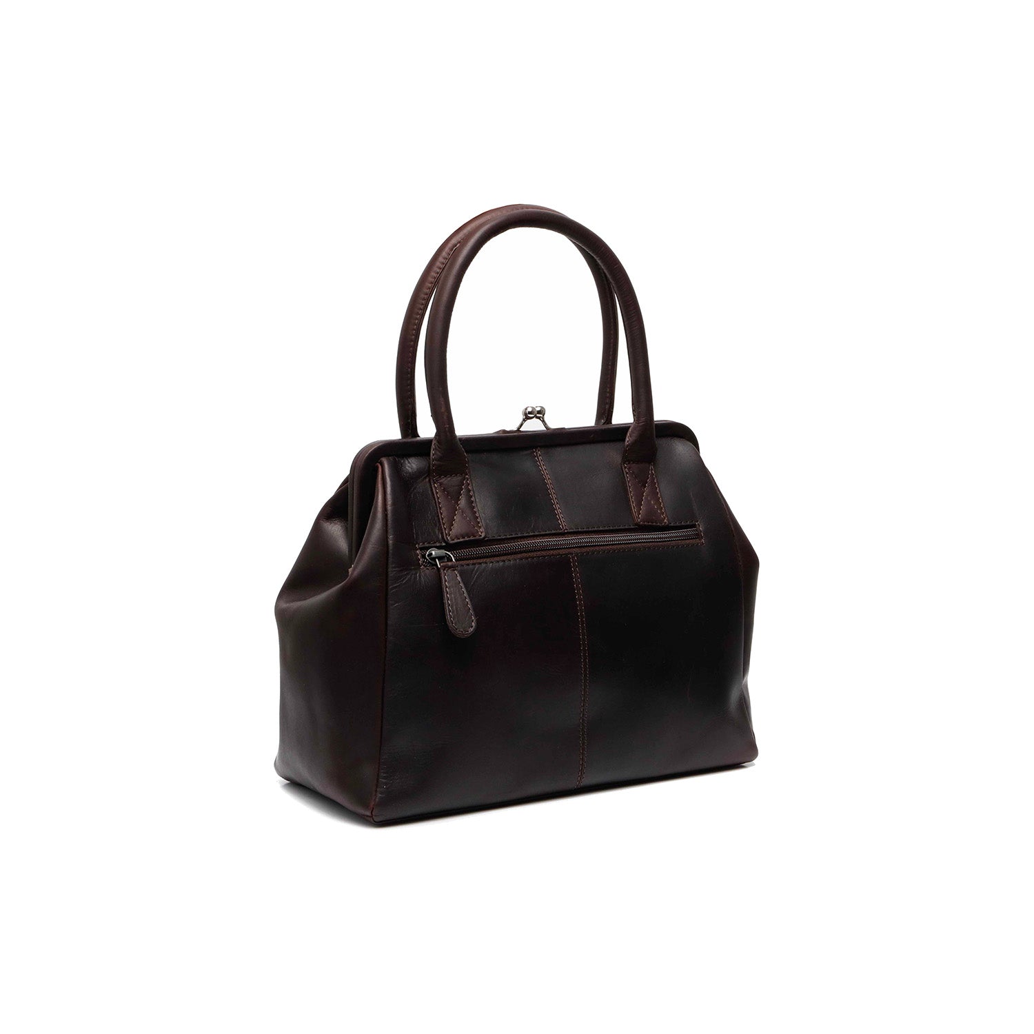 Brown Leather Handbag Dorin, detail view 5