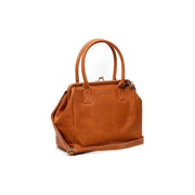 Cognac Leather Handbag Dorin, front view