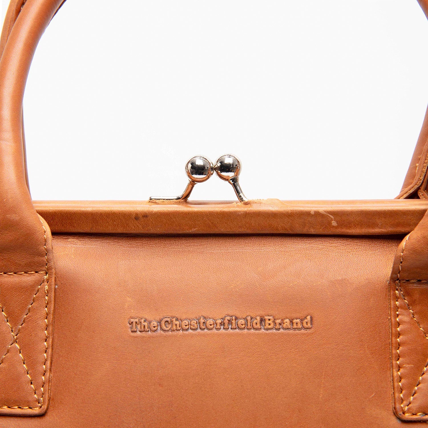 Cognac Leather Handbag Dorin, product view 2