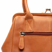 Cognac Leather Handbag Dorin, product view 3