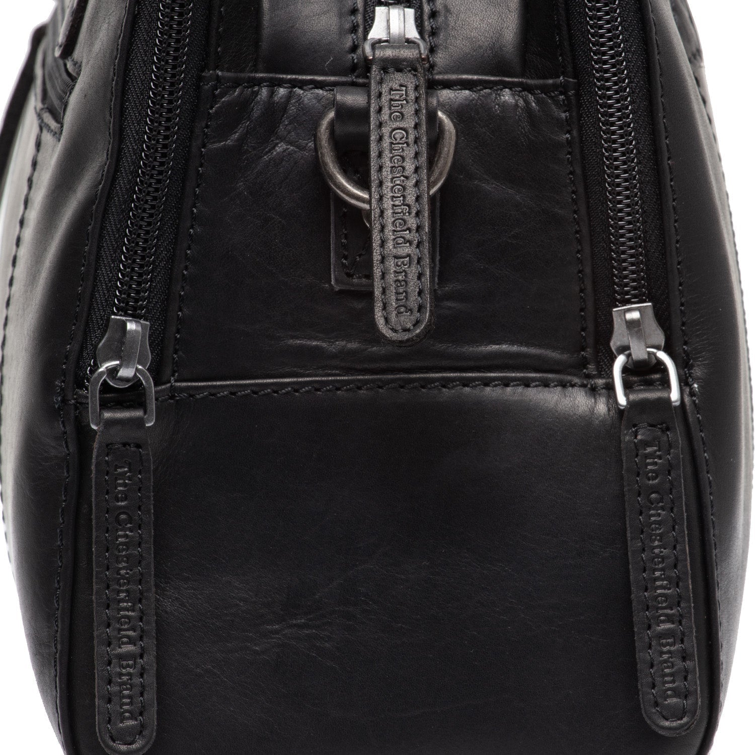 Black Leather Handbag Ezra, detail view 3