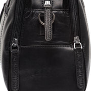 Black Leather Handbag Ezra, detail view 3