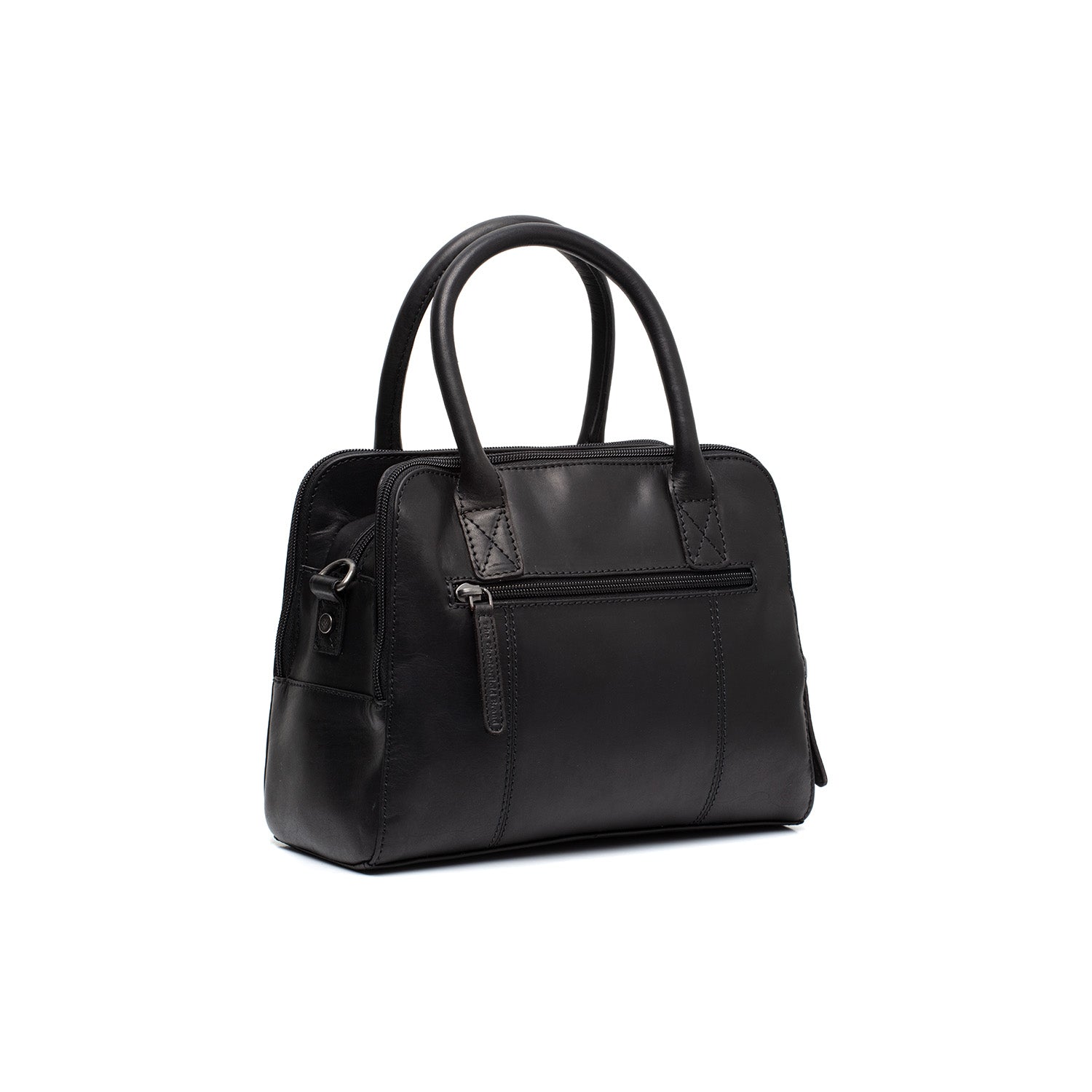 Black Leather Handbag Ezra, detail view 4