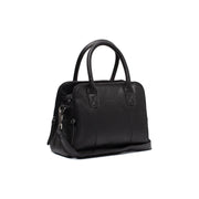 Black Leather Handbag Ezra, front view