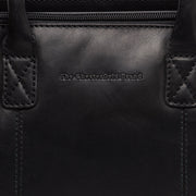 Black Leather Handbag Ezra, product view 2