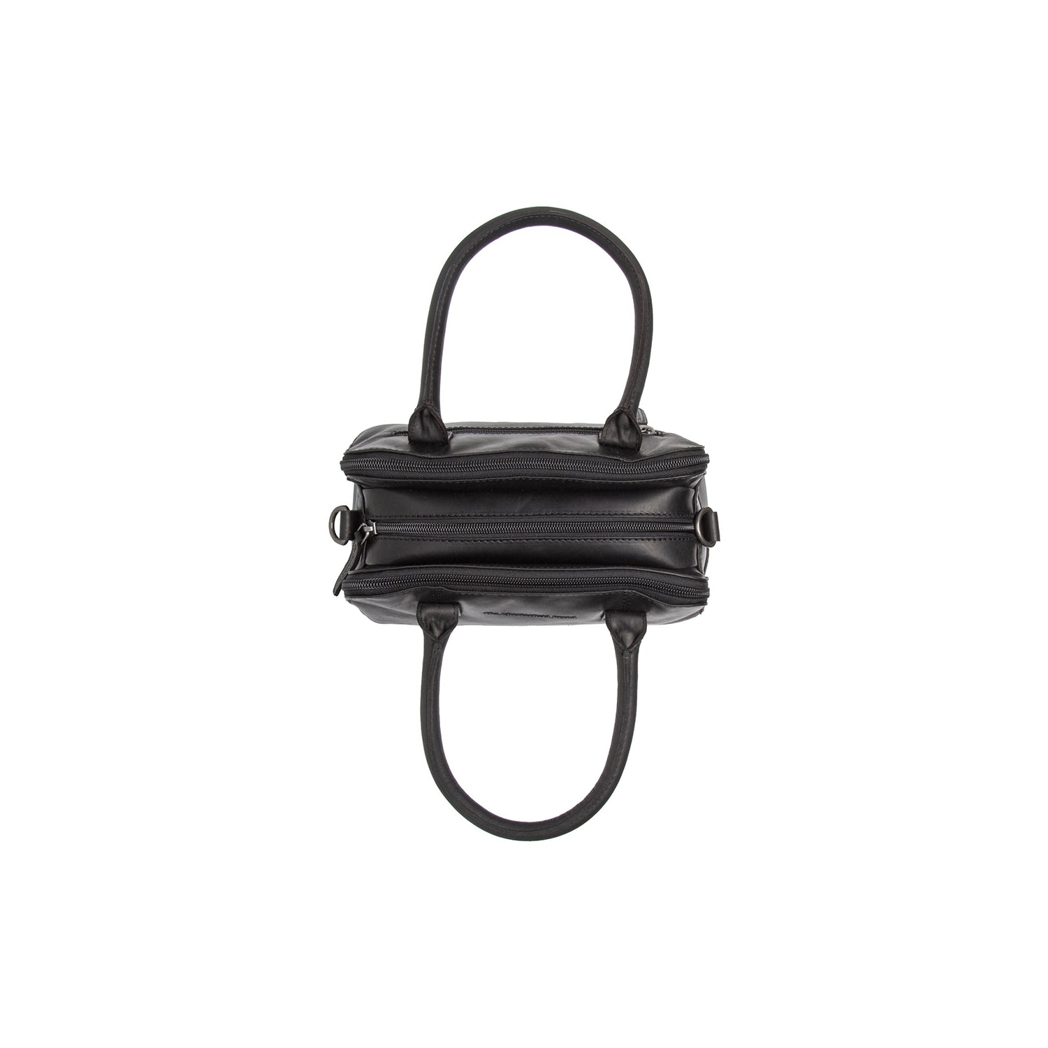 Black Leather Handbag Ezra, product view 3