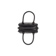 Black Leather Handbag Ezra, product view 3