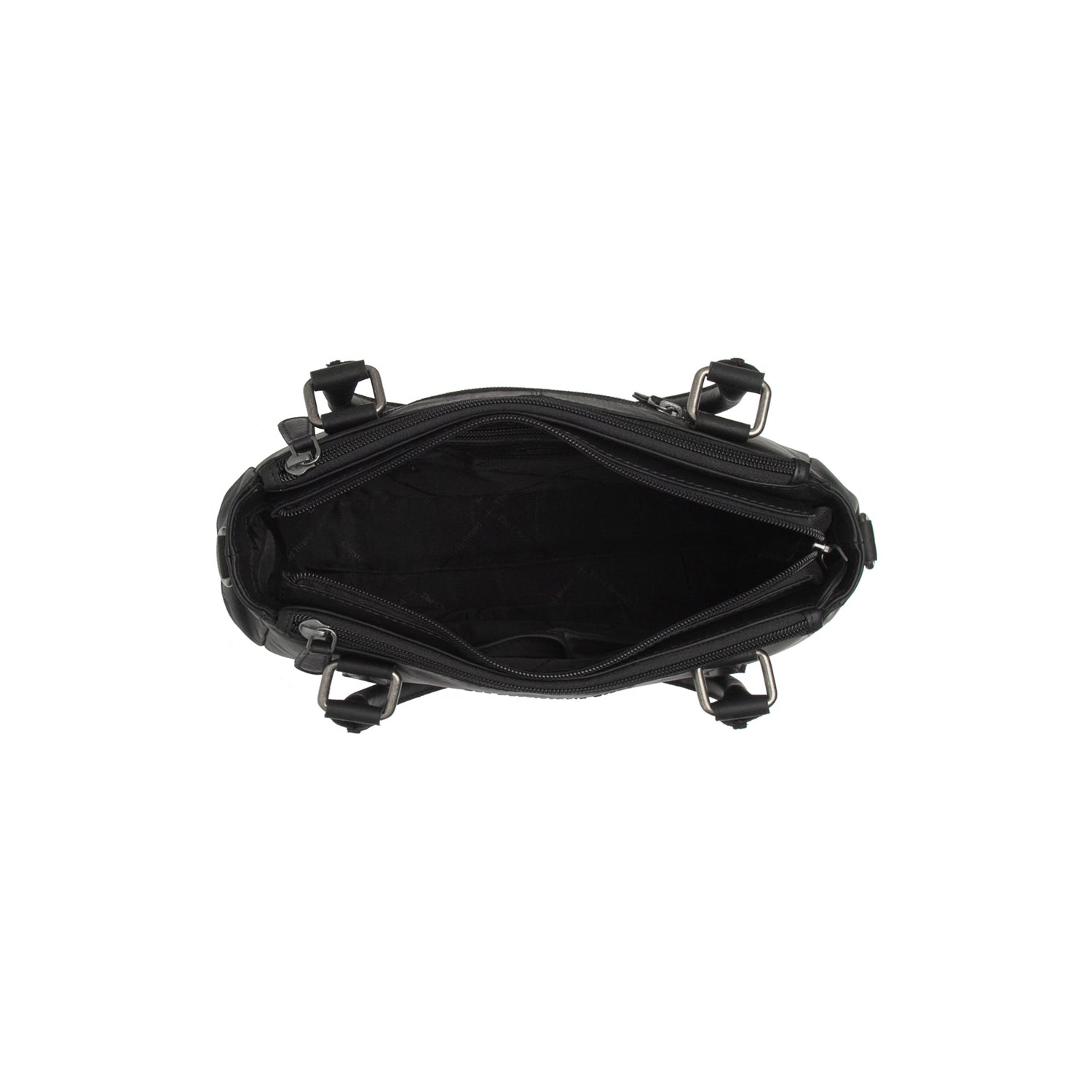 Black Leather Handbag Fenja, detail view 3