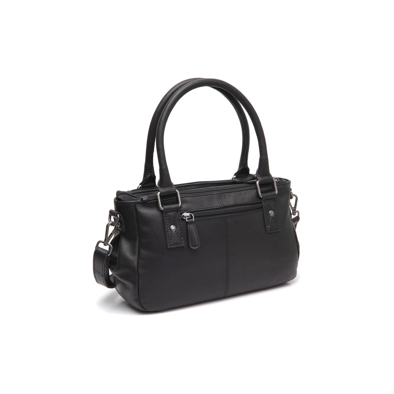 Black Leather Handbag Fenja, detail view 4