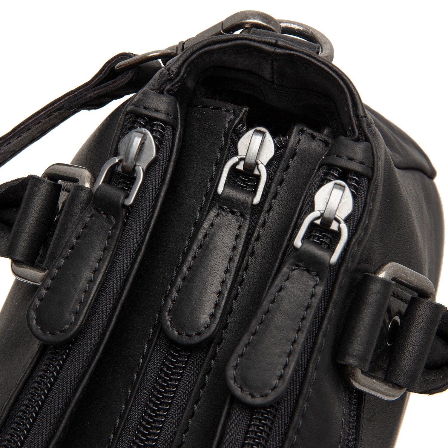 Black Leather Handbag Fenja, product view 3