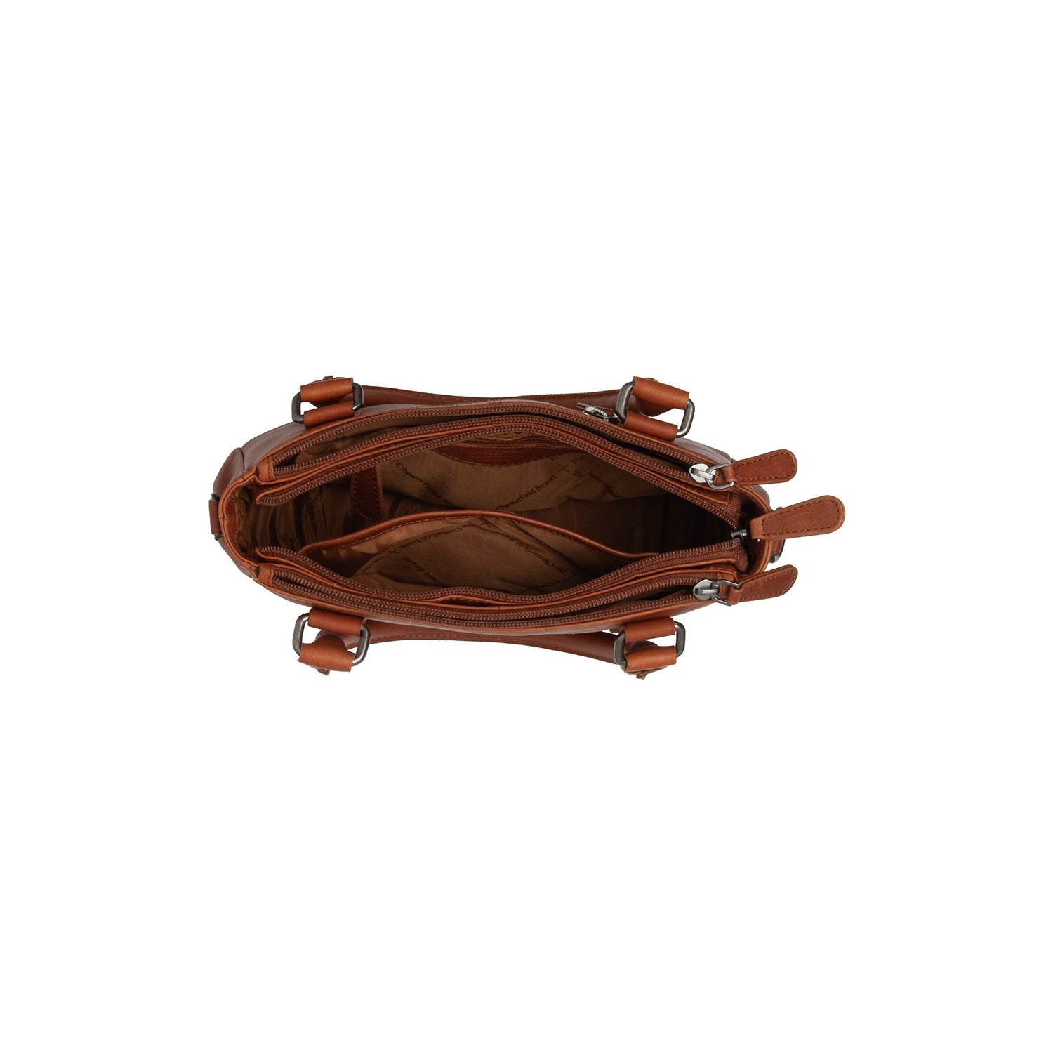 Cognac Leather Handbag Fenja, detail view 4