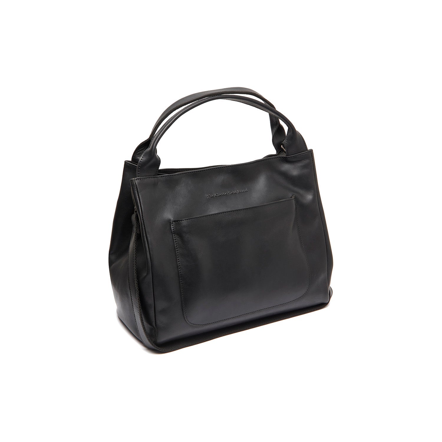 Black Leather Handbag Fioline, front view