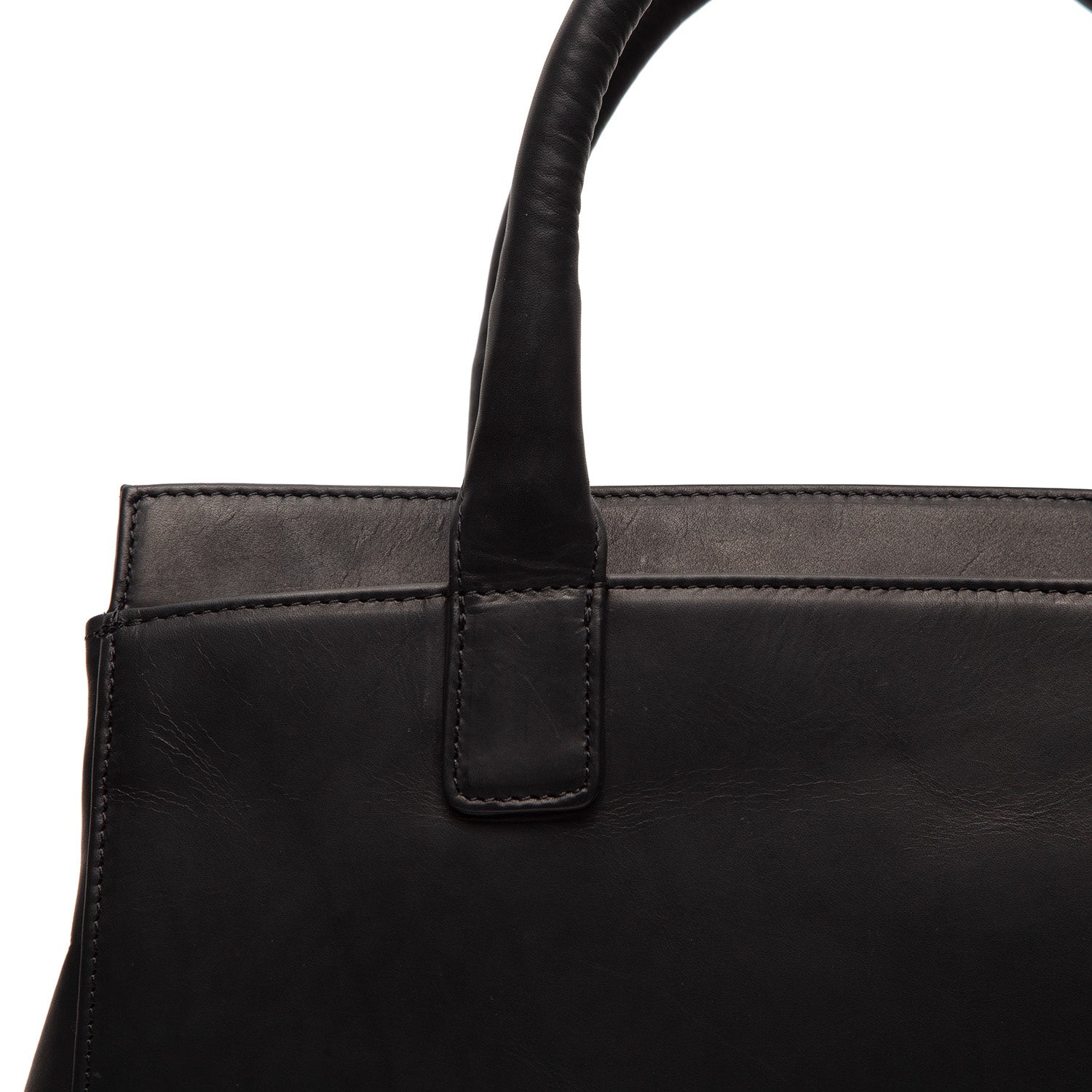 Black Leather Handbag Garda, detail view 1