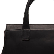 Black Leather Handbag Garda, detail view 1