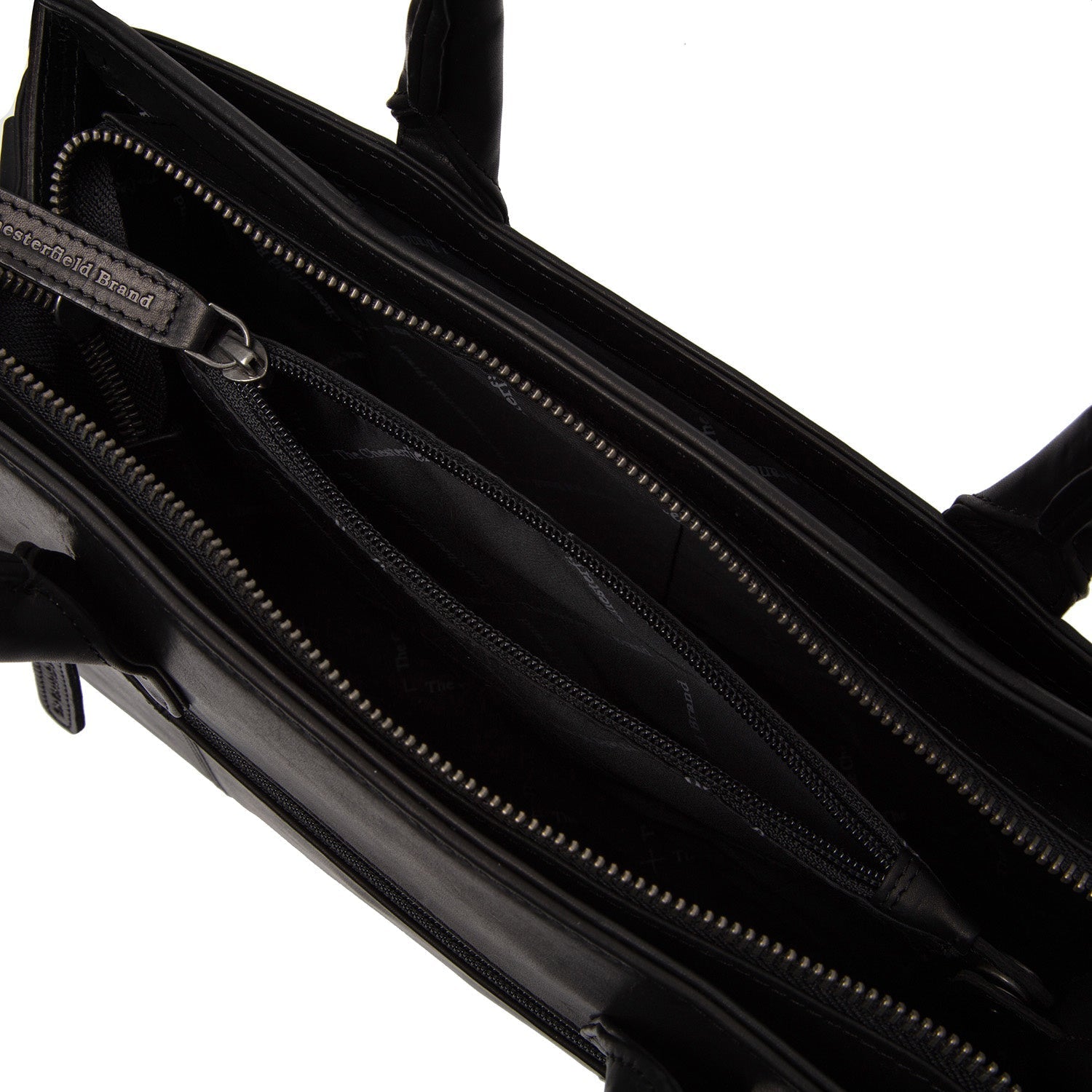 Black Leather Handbag Garda, detail view 3